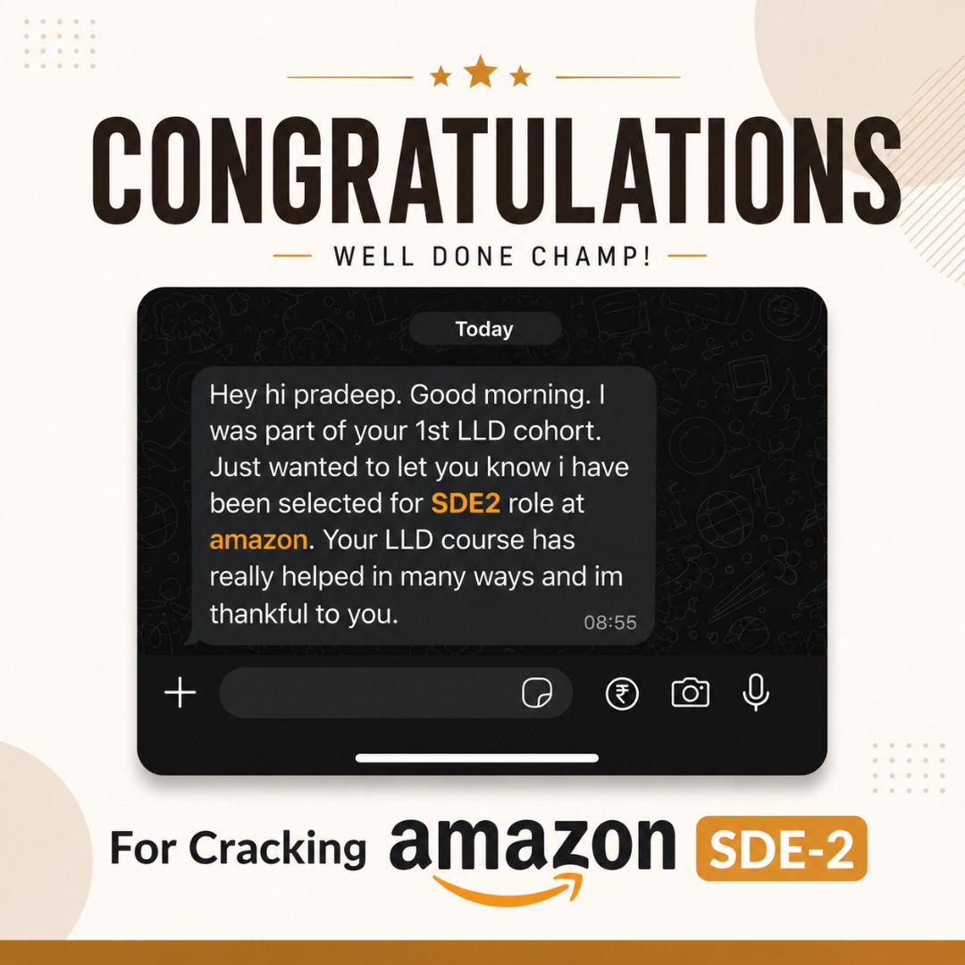 Student placed at Amazon SDE-2